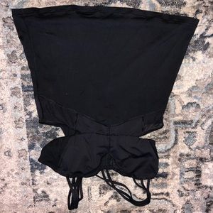 Strappy Lululemon Black Tank w Cutouts